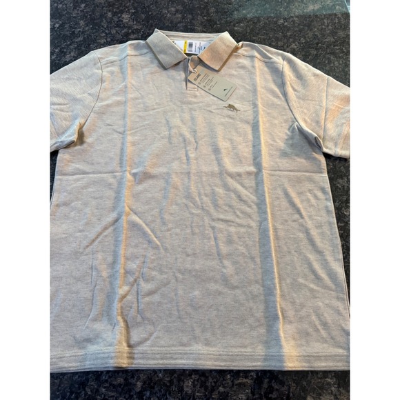 Tommy Bahama Emfielder Johnny Collar Polo Stone Khaki Heather ST227258 Mens M